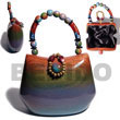 Handmade collectible handcarved laminated acacia wood handbag  / Acacia Bags