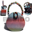 Handmade collectible handcarved laminated acacia wood handbag / rainbow Acacia Bags