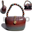 Handmade collectible handcarved laminated acacia wood handbag  / Acacia Bags