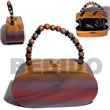 Handmade collectible handcarved laminated acacia wood handbag / colton Acacia Bags