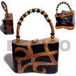 Handmade collectible handcarved laminated acacia  wood handbag / Acacia Bags