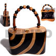 Handmade collectible handcarved laminated acacia  wood handbag / Acacia Bags