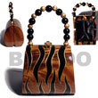 Handmade collectible handcarved laminated acacia  wood handbag / Acacia Bags