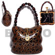 Handmade collectible handcarved laminated acacia wood handbag / barrie Acacia Bags