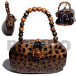 Handmade collectible handcarved laminated acacia  wood handbag Acacia Bags