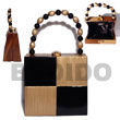 collectible handcarved laminated acacia  wood handbag /