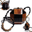 Handmade collectible handcarved laminated acacia wood slingbag  /