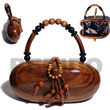 collectible handcarved laminated acacia  wood handbag /