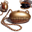 collectible handcarved laminated acacia wood slingbag / egg
