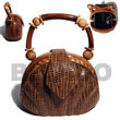 collectible handcarved laminated acacia  wood handbagbag /