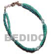 coco heishe with pokalet native anklet