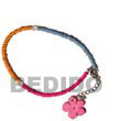 Handmade coco pokalet with flower natural made anklet Anklets