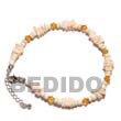 Handmade native coco pokalet with shells anklet Anklets