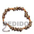 handcrafted buri seed with crystals anklets