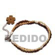 shell with dangling coco flower anklets