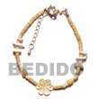 coco heishe natural anklet