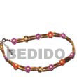 handmade sig-id wood tube native anklets