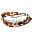 handcrafted sig-id wood tube native anklet