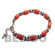 ethnic red buri natural seed anklets