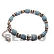 ethnic light blue buri natural seed anklets