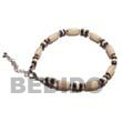 ethnic yellow buri natural seed anklet