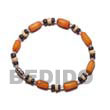 Handmade orange buri seeds bracelet Seed Bracelets