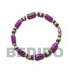 violet buri seed bracelet
