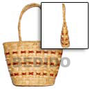 pandan flat weave centipede bag with nassa shell