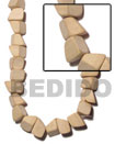 3 Beads Strands of nat. white wood chunk