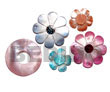 5 pcs. colored hammershell pendants