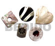 5 pcs. shell pendants /  3 pcs. blacklip/ hammershell w/ skin /