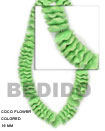 coco flower neon green beads