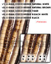 4-5mm coco heishe bleach white beads