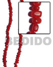 red horn bead nuggets