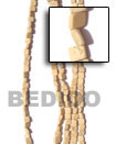 Handmade coco square cut topdrill bleached white Coco Necklace