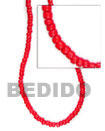 wood bangles 4-5mm red coco pokalet beads Coco Necklace