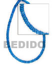 Handmade 4-5mm blue coco pokalet beads Coco Necklace