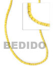 yellow coco heishe 2-3mm beads