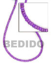 Handmade 4-5mm violet coco pokalet bead Coco Necklace