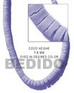 Handmade 7-8mm coco heishe lavender color beads