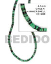 green hammer shell beads shells strands or necklace