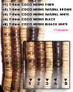 7-8mm coco heishe bleached white beads