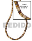 brown lip beads shells strands or necklaces