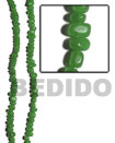 green horn bead nuggets