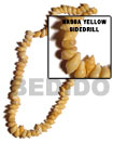 nassa yellow shell side drill in beads strands