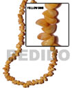 yellow sihe shells in beads strands or necklace