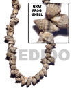 frog shell gray in beads strands or necklace