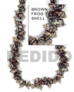 frog shell brown in beads strands or necklace