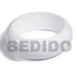 White Stained High Gloss Coat Natural White Wood Bangle