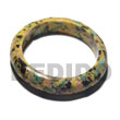 Handmade crushed limestones in yellow resin  bangle / Resin Bangles